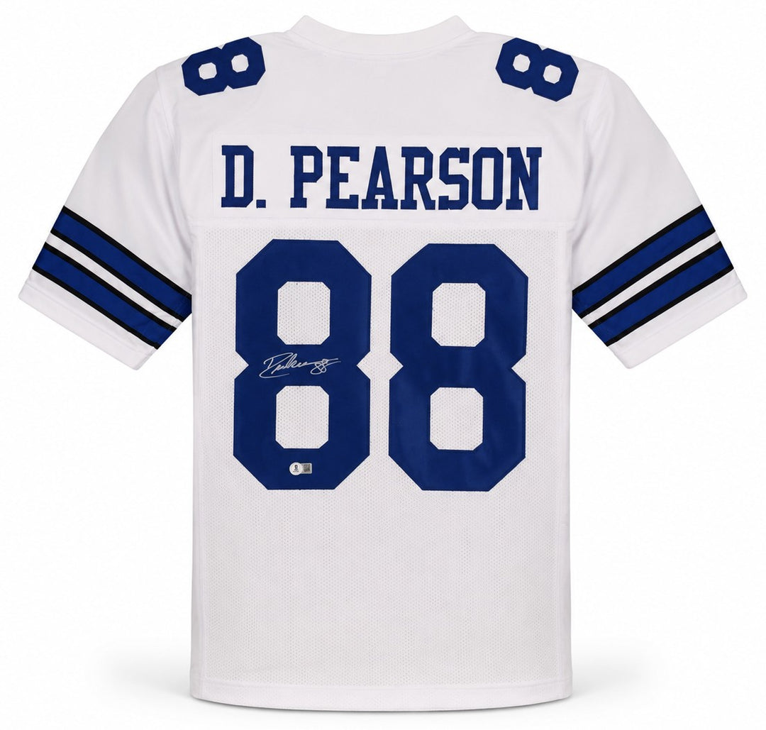 Dallas Cowboys Drew Pearson Signed White Jersey Beckett BAS Witness