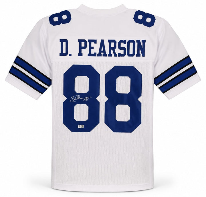 Dallas Cowboys Drew Pearson Signed White Jersey Beckett BAS Witness