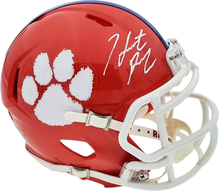 Hunter Renfrow Signed Clemson Tigers Speed Mini Helmet Beckett BAS