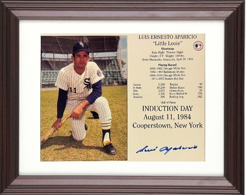 Luis Aparicio signed White Sox Hall of Fame Induction Day 8x10 Photo Framed -COA