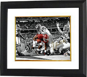 TJ Yeldon signed Alabama Crimson Tide 8X10 Photo (horizontal spotlight vs Mich)