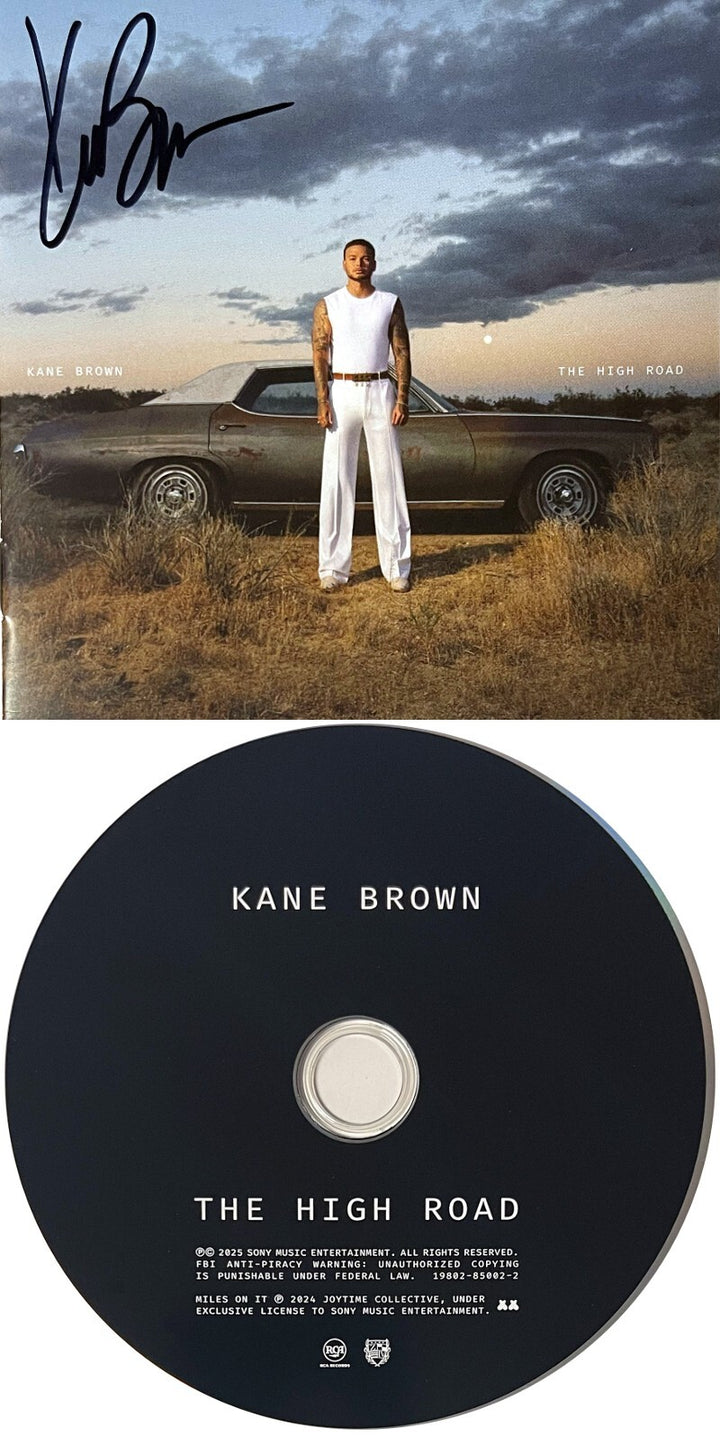 Kane Brown signed 2025 The High Road In Fog Album Cover Booklet w/ CD & Case-COA