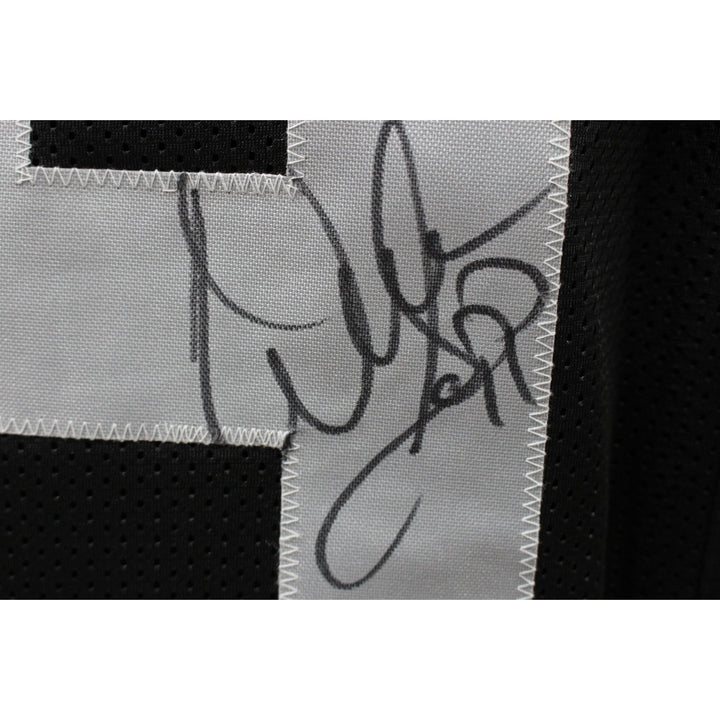 Warren Sapp Autographed/Signed Pro Style Jersey XL Black Beckett Witness 50182