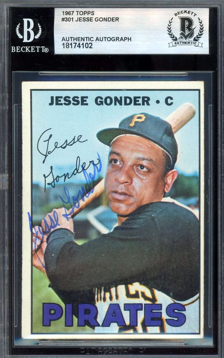 Jesse Gonder Beckett BAS Signed 1967 Topps Autograph