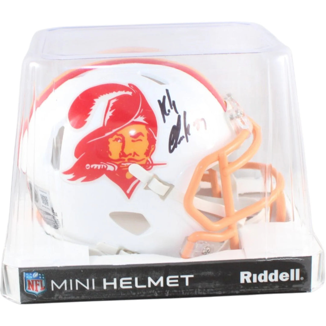 Rob Gronkowski Autographed Tampa Bay Buccaneers Min Helmet TB Beckett WIT 58342