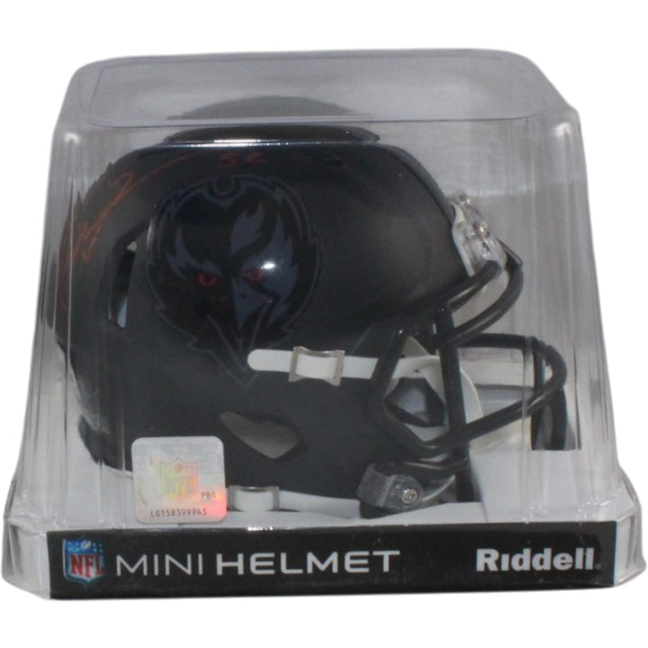 Ray Lewis Signed Baltimore Ravens 2026 ALT #2 Mini Helmet Beckett WIT 57543