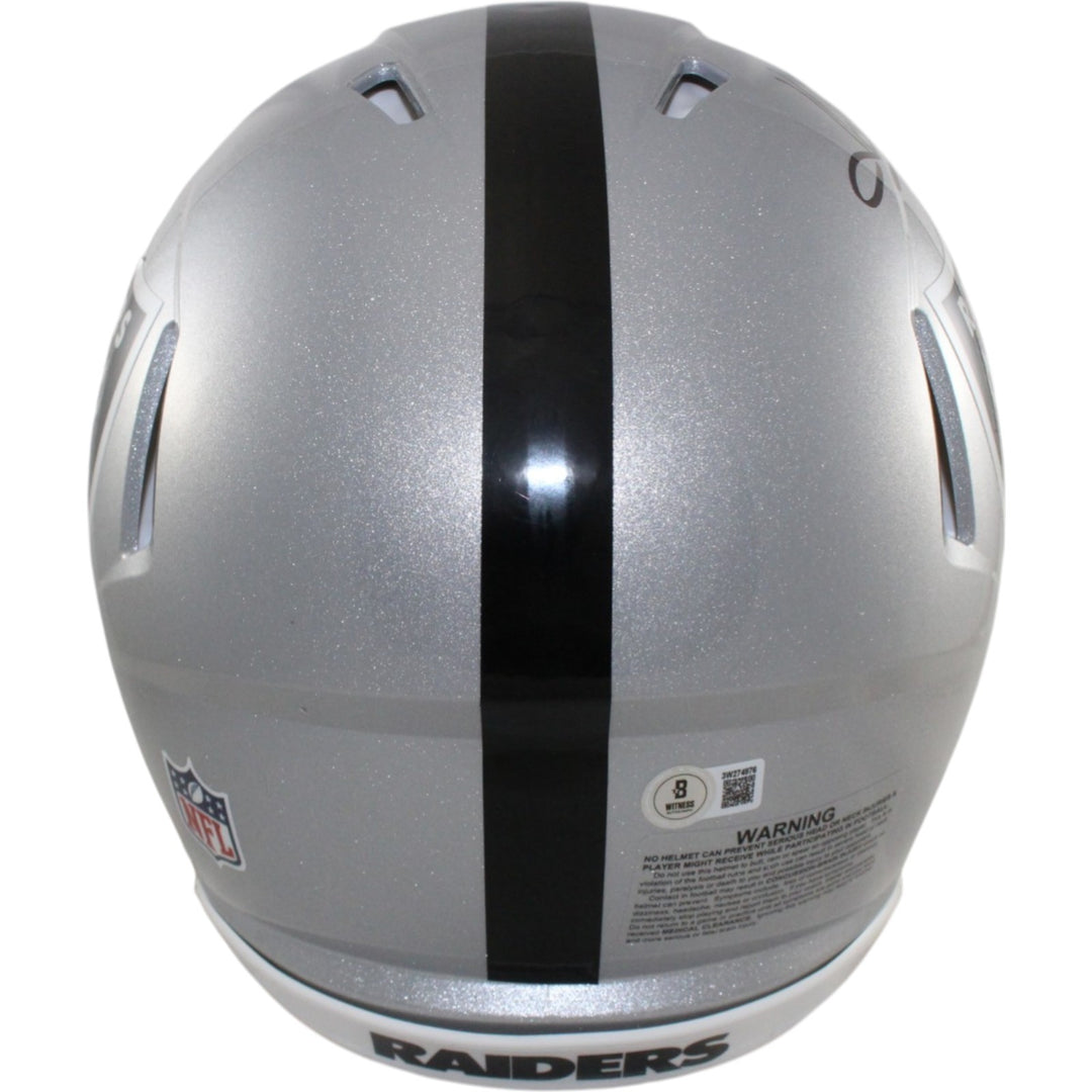 Howie Long Autographed Las Vegas Raiders Authentic Helmet Beckett Witness 55249