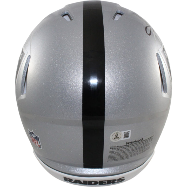 Howie Long Autographed Las Vegas Raiders Authentic Helmet Beckett Witness 55249