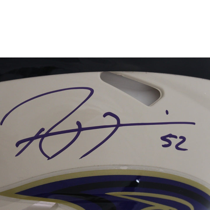 Ray Lewis Signed Baltimore Ravens Authentic Retro Helmet Beckett Witnessed 57518