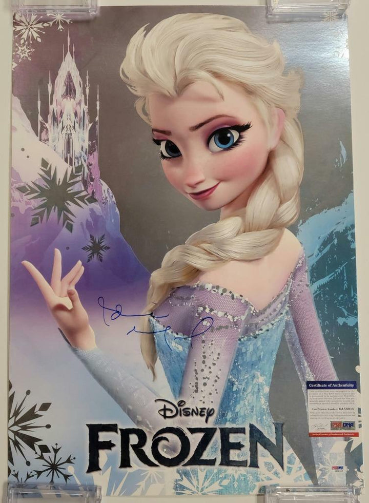 Idina Menzel autograph Disney Elsa Frozen signed Litho Poster PSA Witness COA