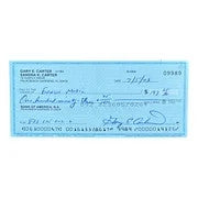 Gary Carter Montreal Expos Signed  Bank Check #9989 BAS