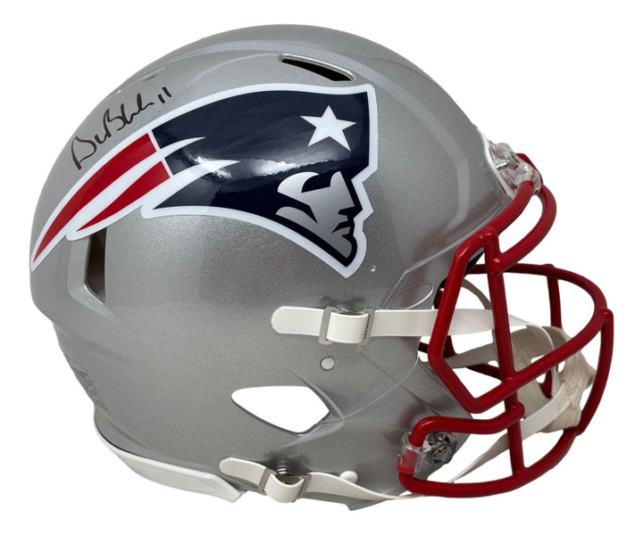 Drew Bledsoe Signed New England Patriots Full Size Authentic Speed Helmet JSA QR