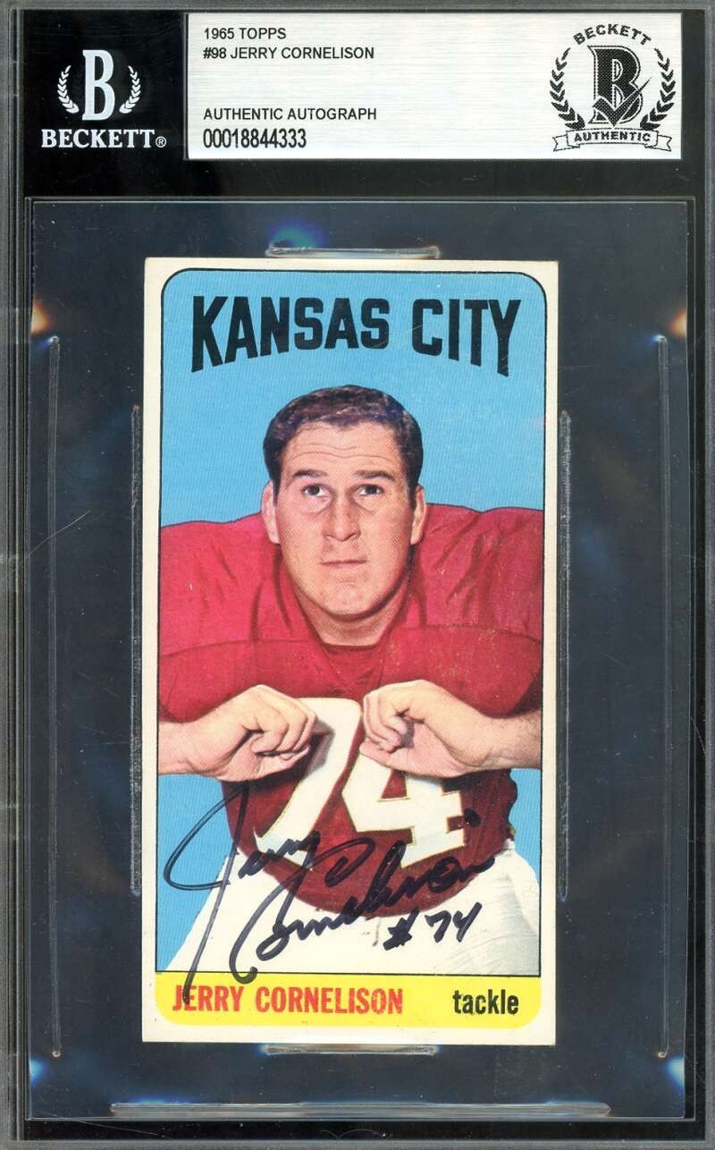 Jerry Cornelison Beckett BAS Signed 1965 Topps Autograph