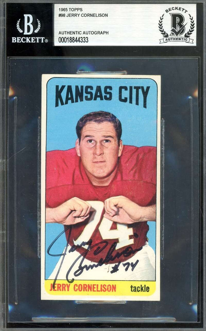 Jerry Cornelison Beckett BAS Signed 1965 Topps Autograph
