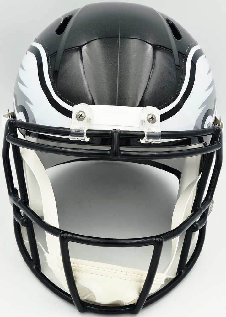 Jalen Carter Signed Eagles Black 2022 Alt Full Size Speed Helmet JSA