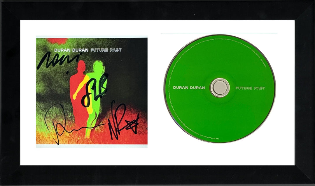 Duran Duran signed 2021 Future Past 4.5x5.25 Art Card/CD 4-Sigs/Autos Framed-COA