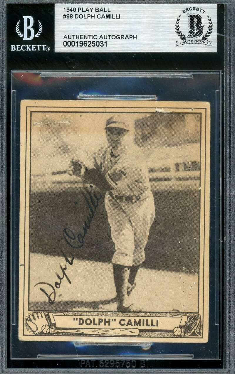 Dolph Camilli Beckett BAS Signed 1940 Play Ball Autograph