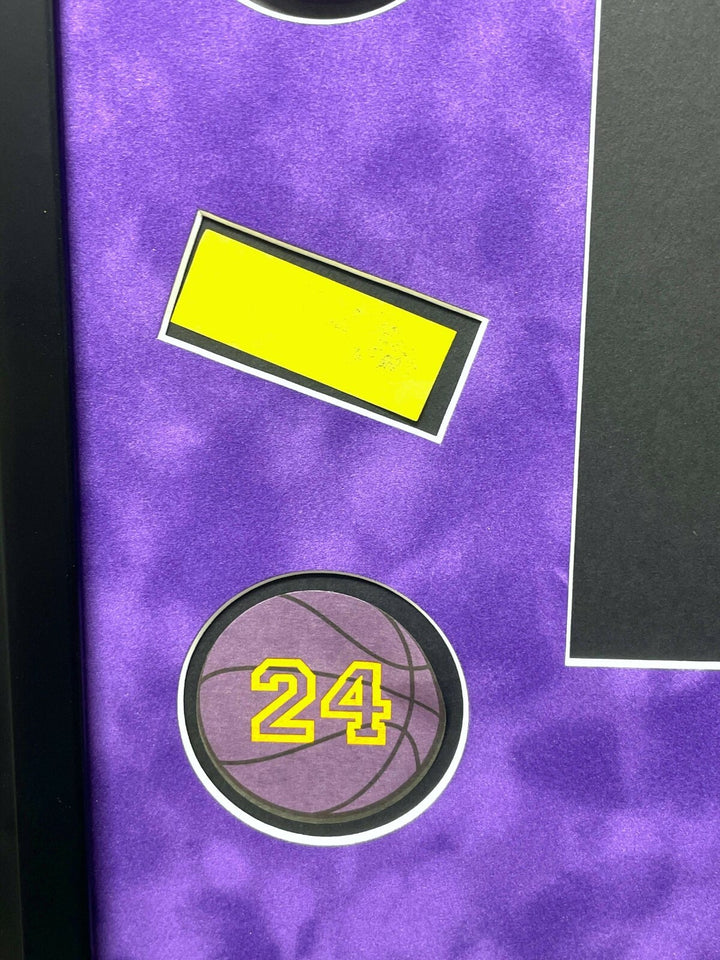 Kobe Bryant Autographed & Final Lakers Game Used Confetti Framed #D 1/1 UDA COA