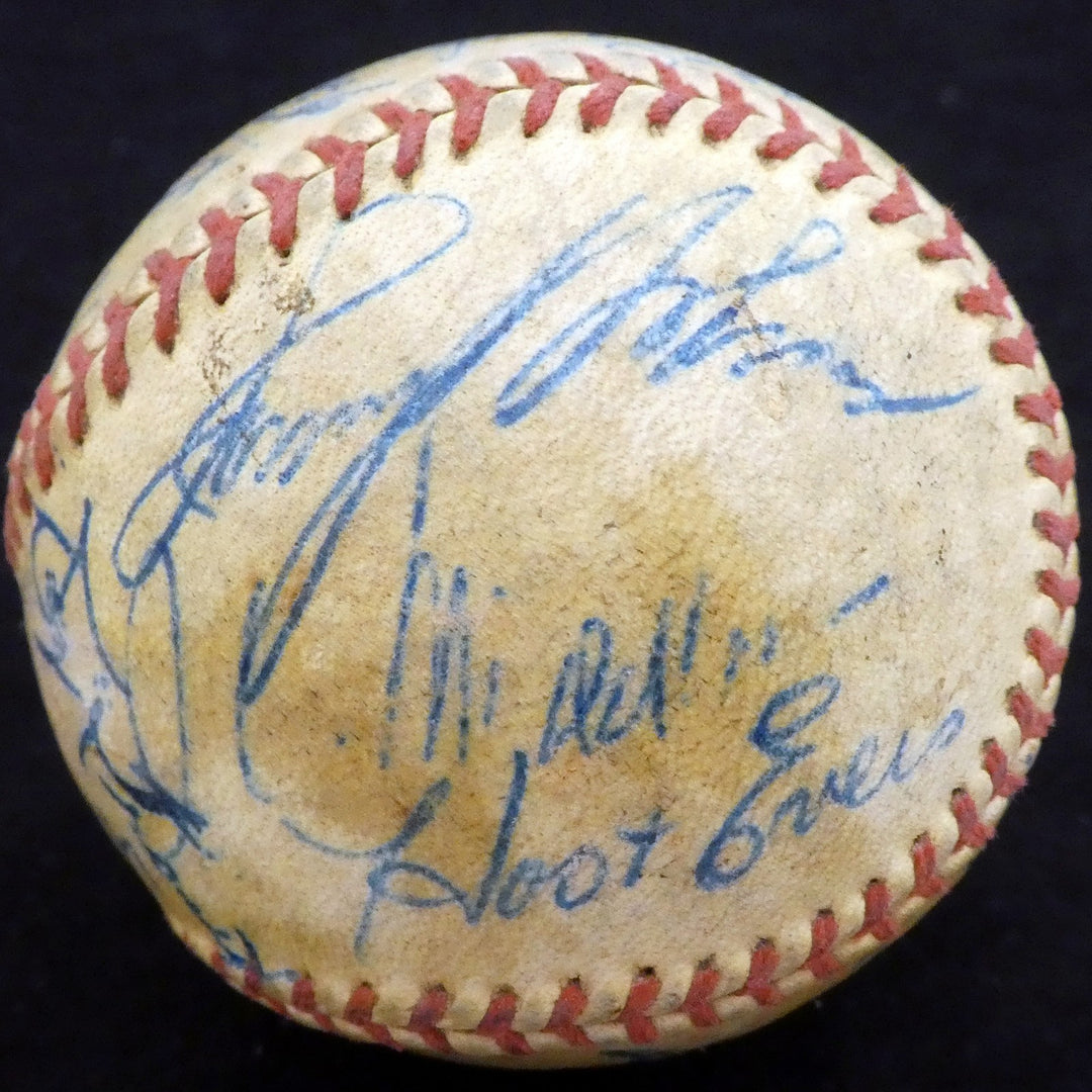 1950 Spring Training Signed Baseball With 27 Total Signatures Stan Musial & Mel