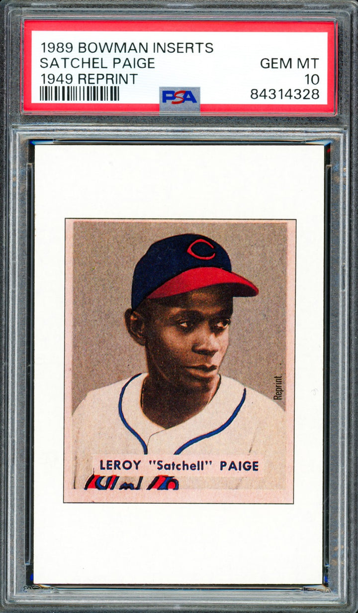 Satchel Paige 1989 Bowman Inserts 1949 RP Indians PSA 10 #84314328