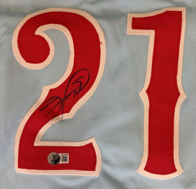 Sammy Sosa Chicago Signed Light Blue Baseball Jersey BAS