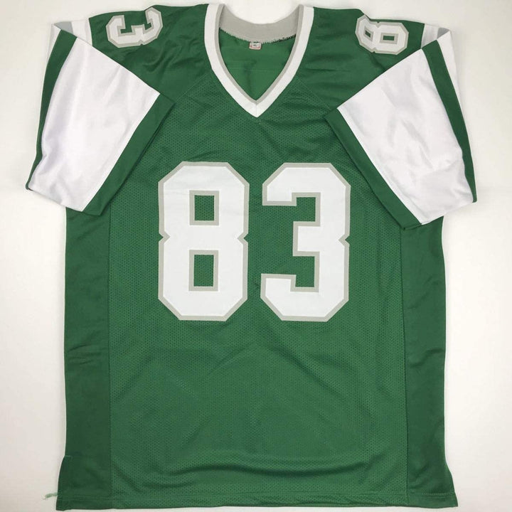 Autographed/Signed VINCE PAPALE Philadelphia Green Jersey JSA COA Auto