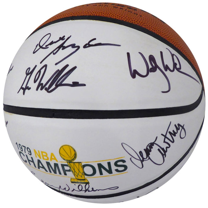 1978-79 NBA Champs Sonics Multi Auto Basketball 9 Sig Fred Brown Lenny Wilkens