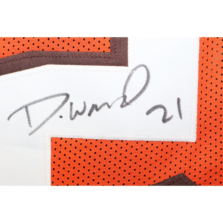 Denzel Ward Autographed/Signed Pro Style Size XL Orange Jersey JSA 53092