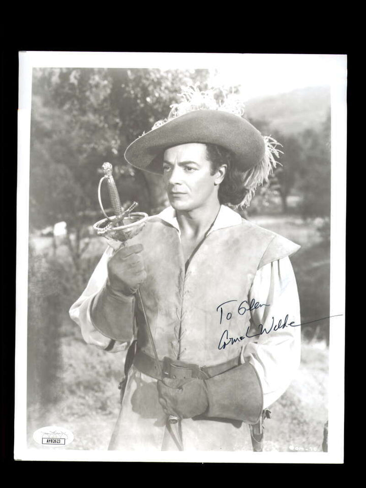Cornel Wilde JSA Coa Signed 8x10 Photograph Autograph
