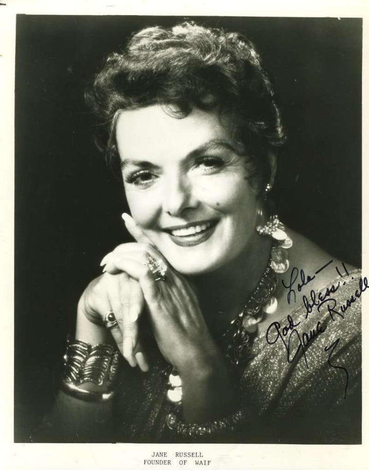 Jane Russell Psa/dna Signed 8x10 Photo Authenticated Autograph