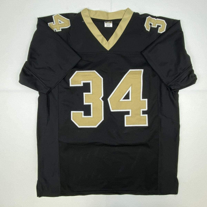 Autographed/Signed RICKY WILLIAMS New Orleans Black Jersey Beckett COA Auto
