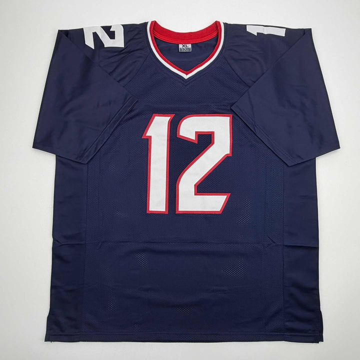 Autographed/Signed Nico Collins Houston Blue Current Jersey JSA COA