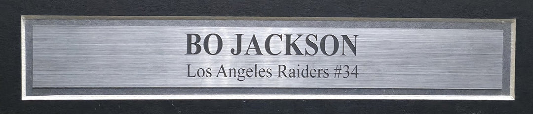 Oakland Raiders Bo Jackson Signed Framed Black Jersey Beckett BAS Witness