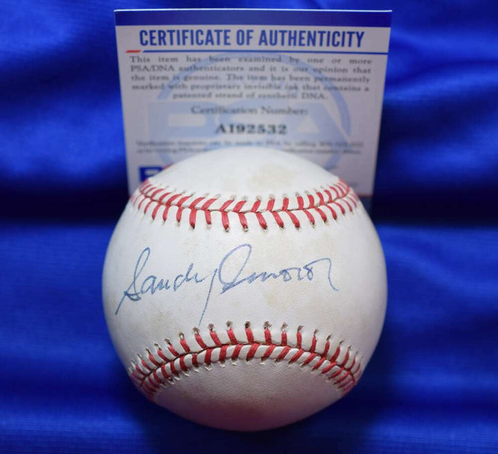 Sandy Amoros PSA DNA Coa Autograph National League ONL Hand Signed Baseball