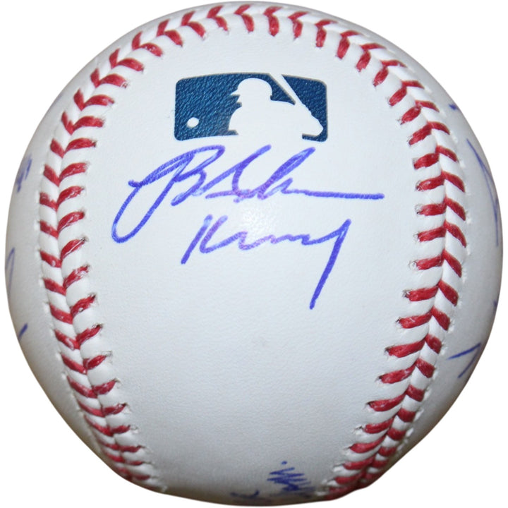 Sandlot Signed OML Baseball Patrick Renna +6 Character Name Beckett 50747