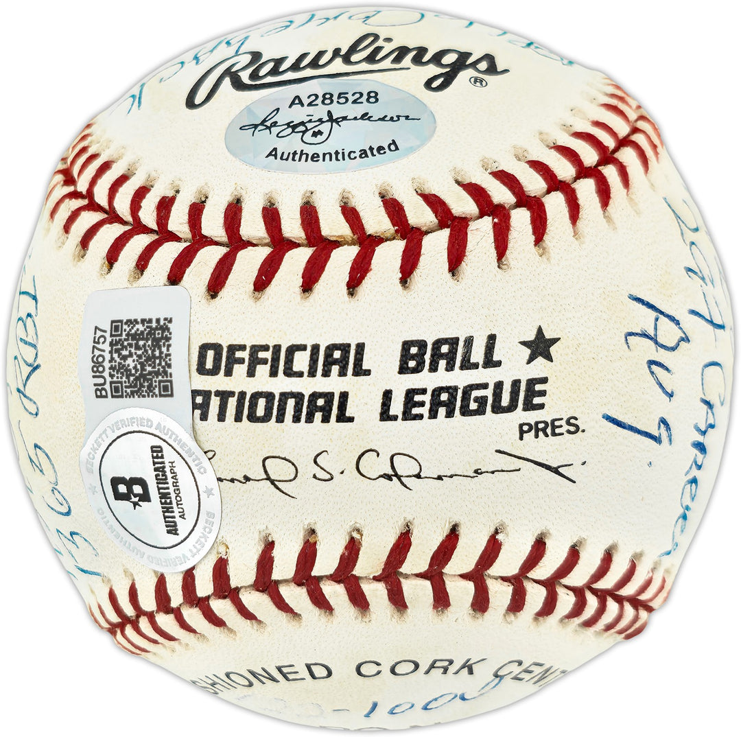 Orlando Cepeda Auto NL Statball Baseball Giants 16 Inscriptions #/1000 Beckett
