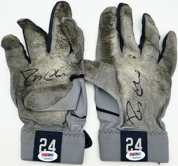 Robinson Cano Signed Blue & Gray Nike Diamond Elite Game Used Batting Gloves