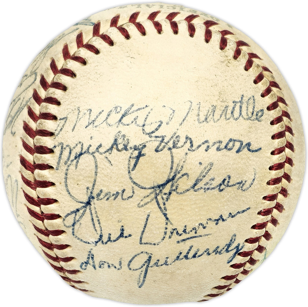 1956 MLB All Stars Auto Harridge AL Baseball 14 Sigs Mickey Mantle Vintage BAS