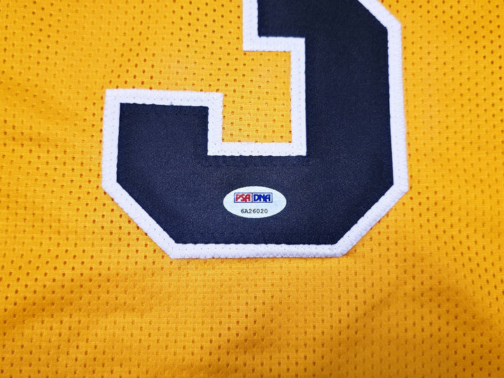 Michigan Wolverines Trey Burke Autographed Yellow Jersey PSA/DNA
