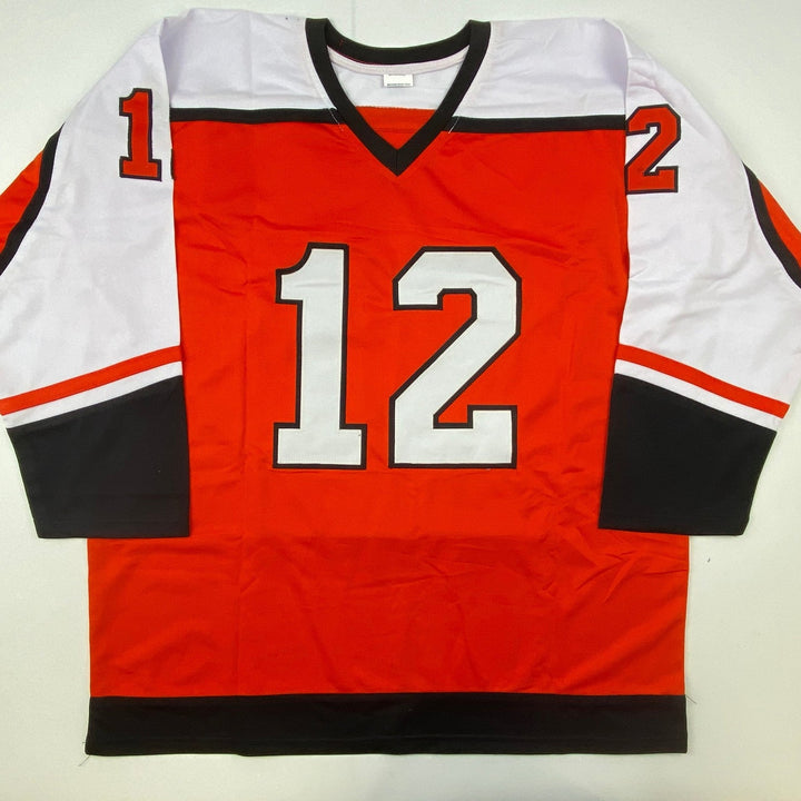 Autographed/Signed TIM KERR Philadelphia Orange Hockey Jersey JSA COA Auto