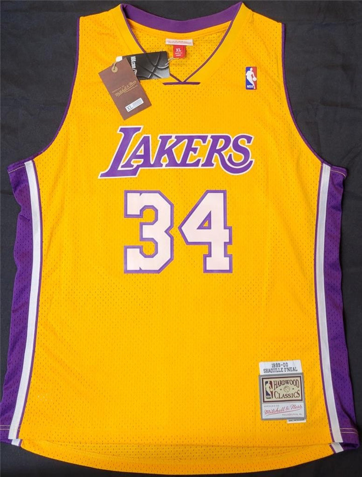 Shaquille O'Neal Shaq signed Mitchell & Ness 1999-00 Lakers Jersey autograph PSA