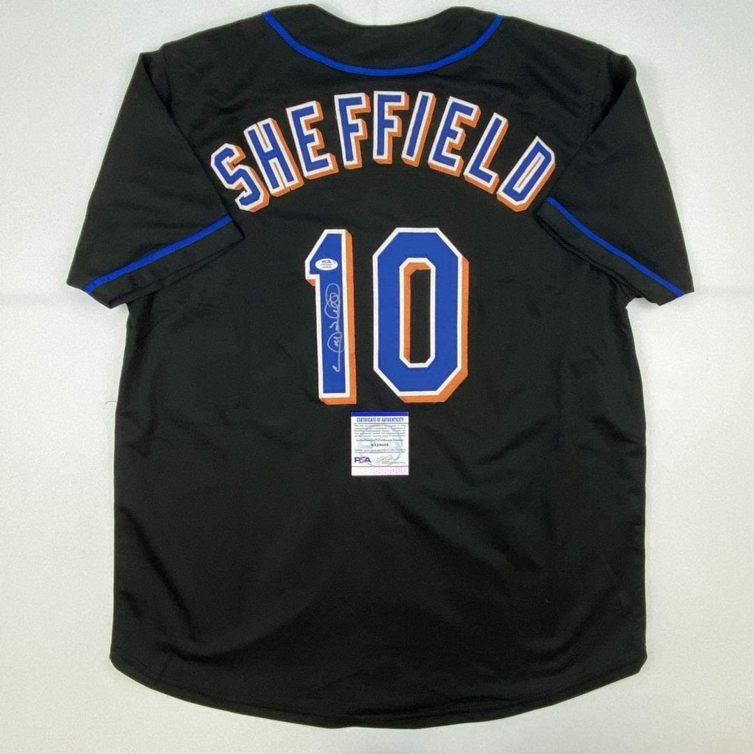 Autographed/Signed Gary Sheffield New York Black Jersey PSA/DNA COA
