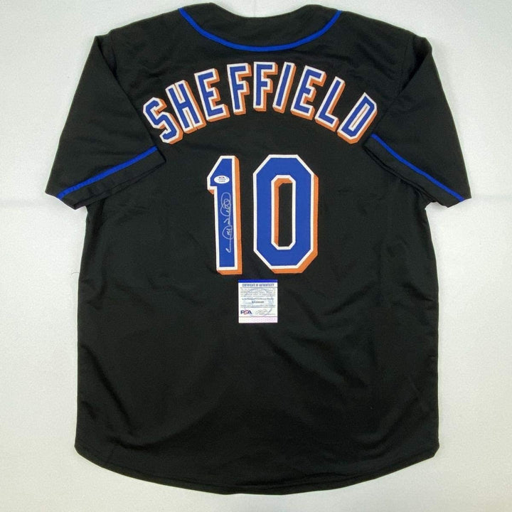 Autographed/Signed Gary Sheffield New York Black Jersey PSA/DNA COA