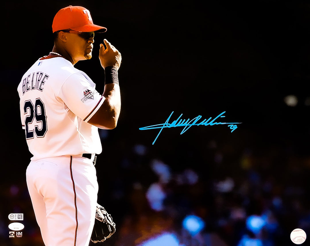 Adrian Beltre Autographed Signed 16x20 Photo Texas Rangers 2015 Postseason JSA