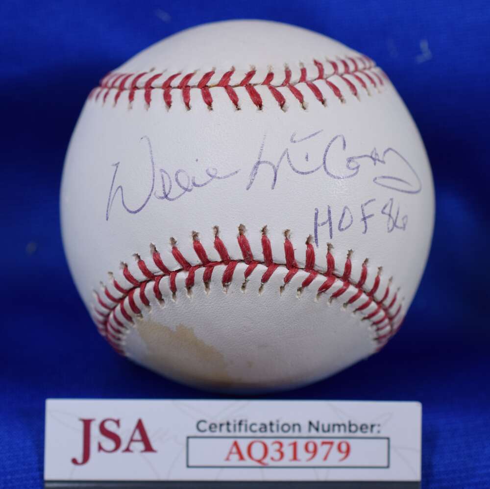 Willie McCovey JSA COA Autographed Major League Signed Baseball HOF 86