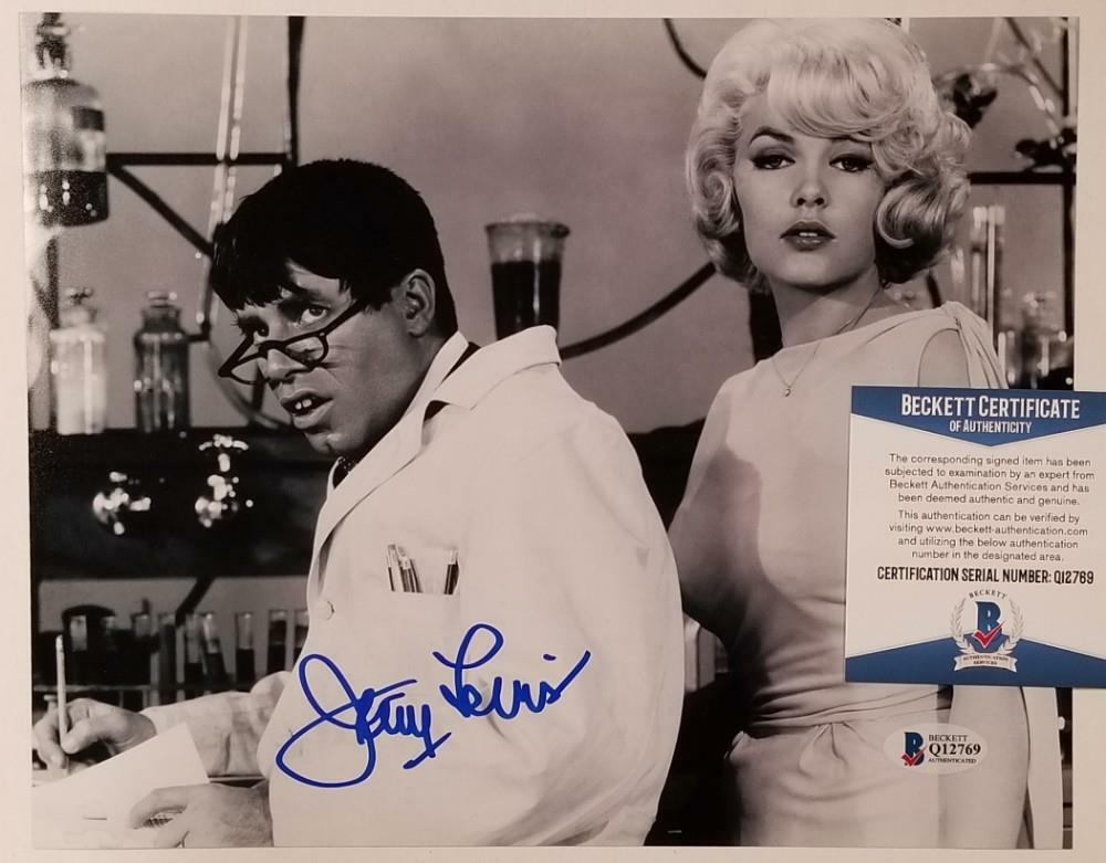 Jerry Lewis signed 8x10 Photo Nutty Professor w/ Stella Stevens~ Beckett BAS COA