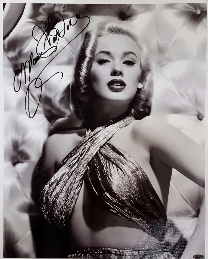 Mamie Van Doren Signed 16X20 Canvas Photo Playboy Playmate OC Dugout Hologram A