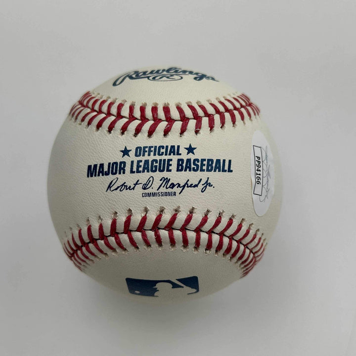 Autographed/Signed Vladimir Vlad Guerrero Sr Rawlings Baseball ROML JSA COA Auto
