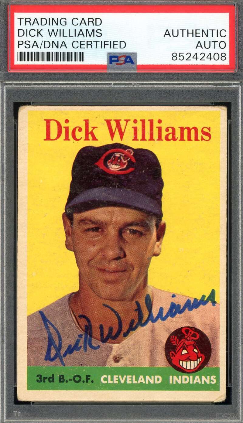 Dick Williams PSA DNA Signed 1958 Topps Autograph