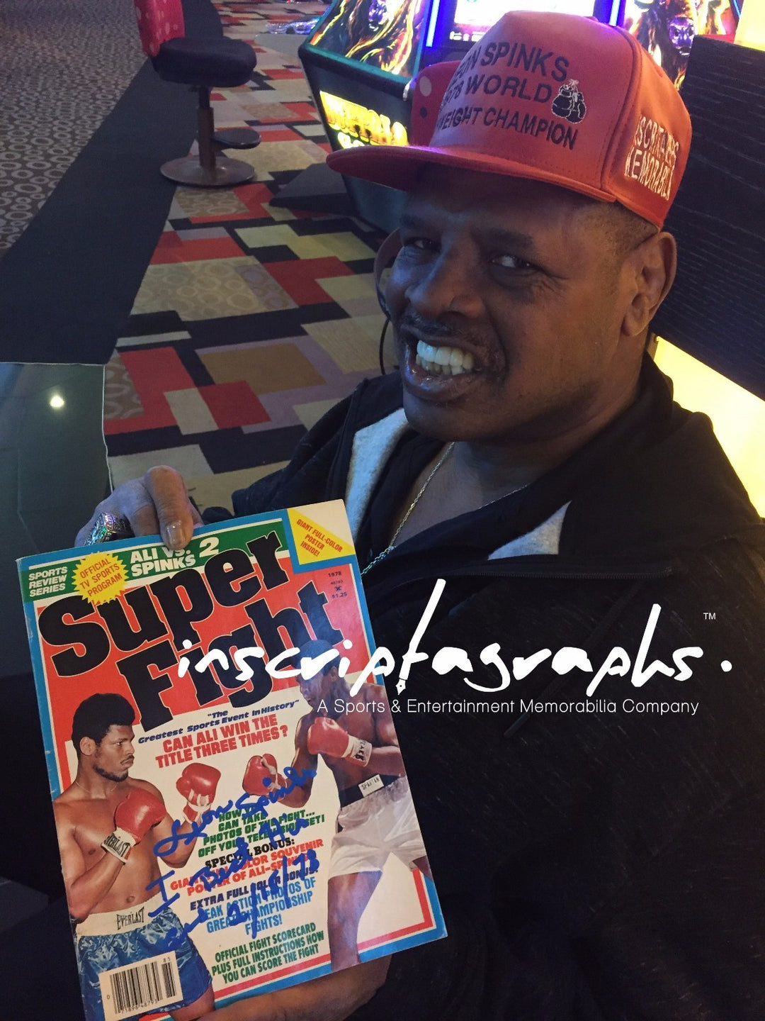 Leon Spinks Signed Muhammad Ali 1978 Super Fight Magazine COA Inscriptagraphs